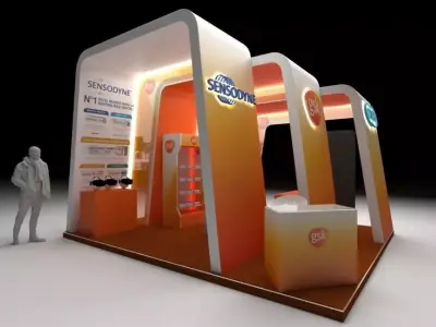 Stand for event 3x3m 3D model