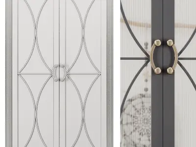Entrance door set42 3D model