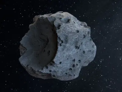 Detailed asteroids high-poly set with 5k texture 3D model