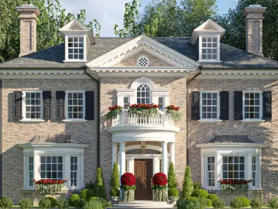 Modern Classic house 3 3D model