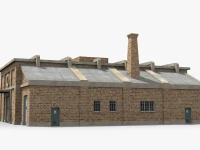 Factory xx21 Low-poly 3D model