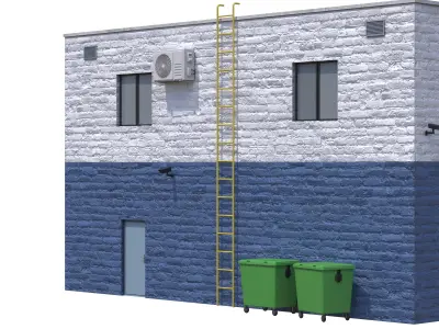 Industrial Building 2 Low-poly 3D model