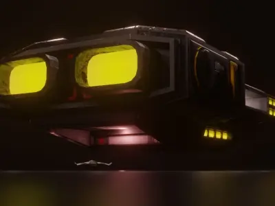 Game-Ready Spaceship - Low Poly Stylized Sci-Fi Low-poly 3D model