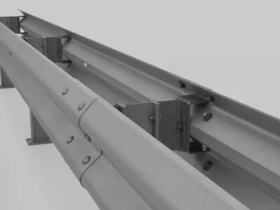 Guardrail - Crash Barrier Set 3D model
