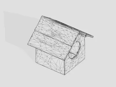 Birdhouse Low-poly 3D model