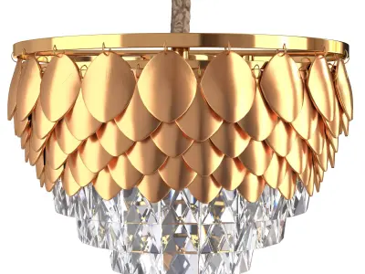 Crystal Big Size Jhumar Ceiling Light 3D model