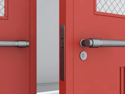 Aluminium door 335 3D model