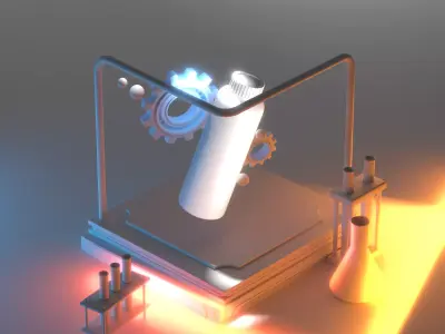 Concept product scenario 3D model
