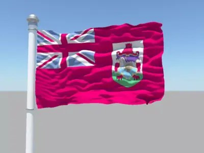 Bermuda flag 3D model