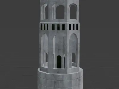 Pioneer Park Landmarks San Francisco Low-poly 3D model