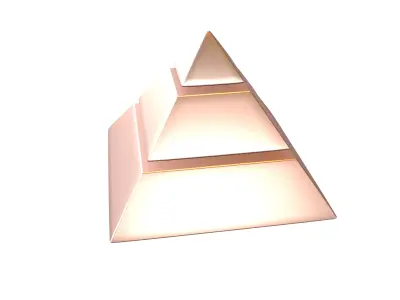 Layer Pyramid v1 005 Low-poly 3D model