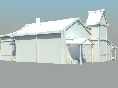 Village house - Low poly Low-poly 3D model purchase