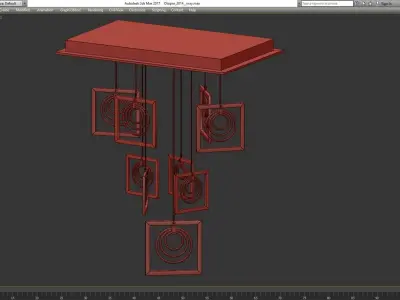 Bronx Ivy Luman Glass Rings Light LED Pendant  low poly 3d model Low-poly 3D model