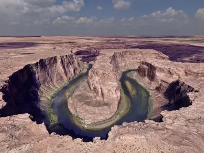 Grand Canyon Horse Shoe Bend Multipurpose 3D Terrain Model 3D model
