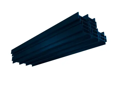 Stacked I Beam v1 008 Low-poly 3D model