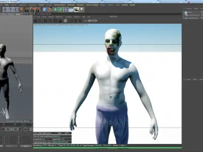 Character zombie 3D model