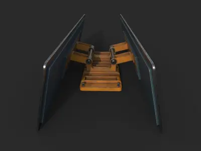 Set of Sci-Fi Computer Equipment Low-poly 3D model