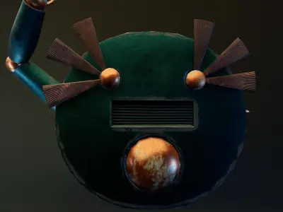 Magnetic Robot-Cleaner - Game-Ready 3D Model Low-poly 3D model