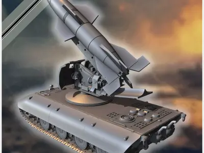 E-100 mit Raketenwerfer V-4 Boden-Boden Rakete Entwicklung rocke 3D print model