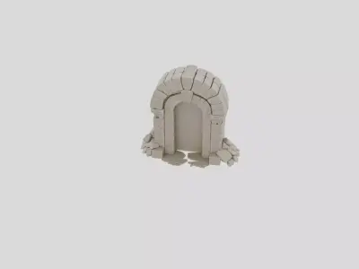 Fantasy Stone Dungeon Doorway Frame for 3D print 3D model