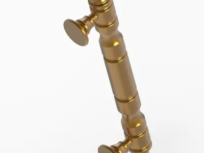 Brass Main Door Handle 3D print model