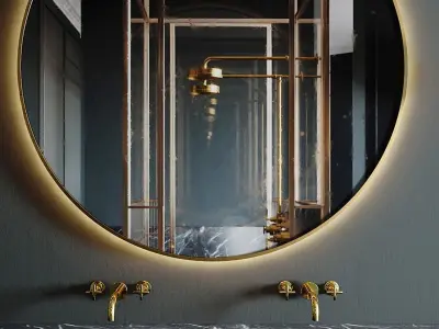 Room European Simplified Shower 3D model