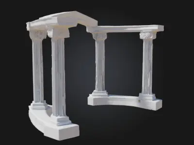Ancient Pillars Archway  Gateway to a Lost Civilization 3D model