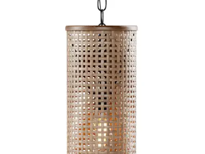 Hanging rattan lamp H700  3D model