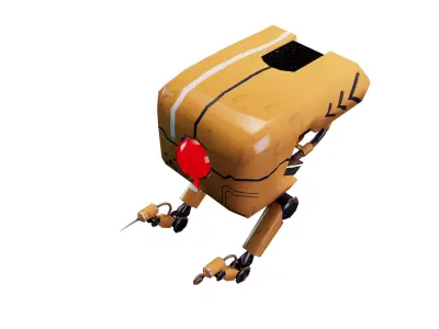 Sci-Fi Industrial Maintenance Robot- PBR Game Ready Low-poly 3D model