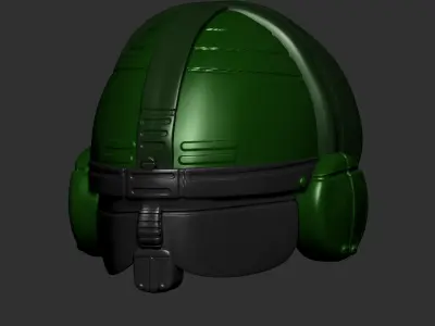 High quality scifi helmet high poly sculpt ver 4 3d printable 3D model