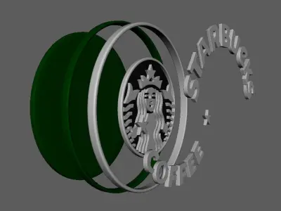 Starbucks logo Free 3D model