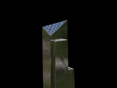 Hudson Yards 10 - NYC Low-poly 3D model