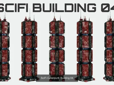 SciFi Buildings Assetpack - 10 buildings