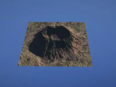 Landscape Environment Volcano Snow 40 Low-poly 3D model