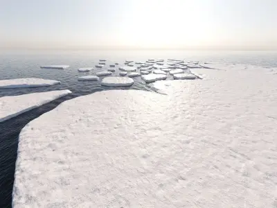 Glacier low poly ice cube Low-poly 3D model