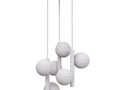 Tin Tin S3 Suspension Lamp Black  Marchetti chandelier 3D model