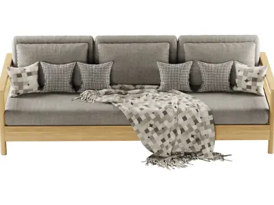 Tribeca outdoor three-seater sofa  3D model