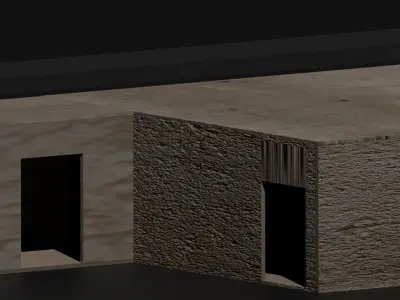 Abandoned Brick Room Free low-poly 3D model