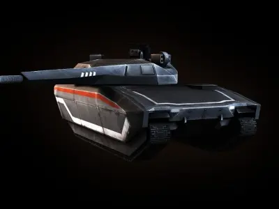 PL-01 Concept Tank Low-poly 3D model