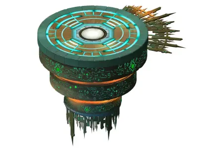 Relics - Wall Rounded Surface 02 3D model