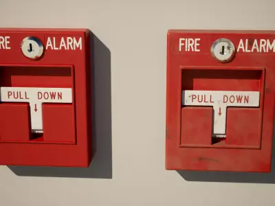 Fire Alarm Low-poly 3D model