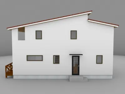 House model for background 28 Low-poly 3D model
