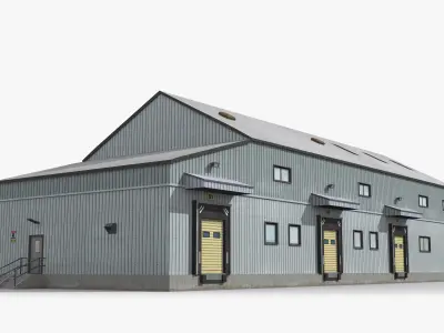 Factory x12 Low-poly 3D model purchase