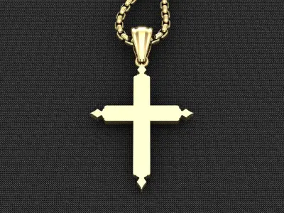 Cross Light Gold 3CP071 3DM STL 3D model