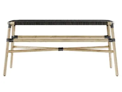 Rattan ottoman MD40  3D model