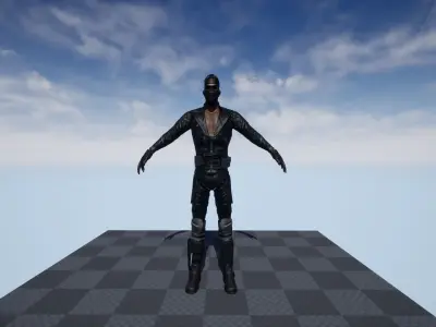 Cyberpunk Sci-Fi Tough Thug 3D model