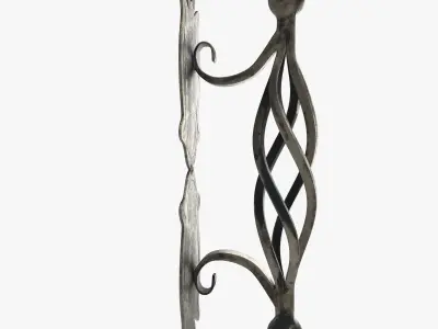 Forged door knob 3D model