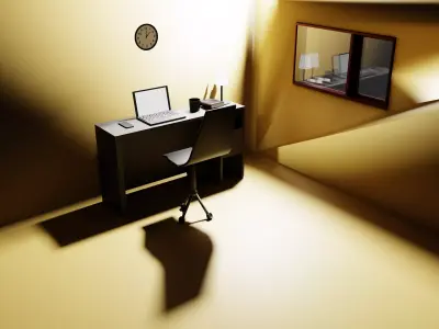 3D workplace Free 3D model