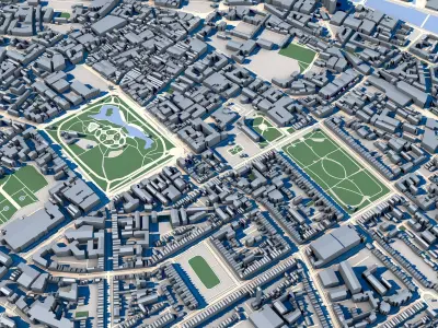 Dublin City Ireland 3D model