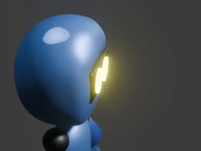 Cute Robot 3d model  Low-poly 3D model